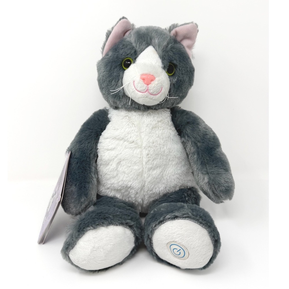 HealthTouch Huggable Cat Massager Plush Vibrating Gray Kitty Untested